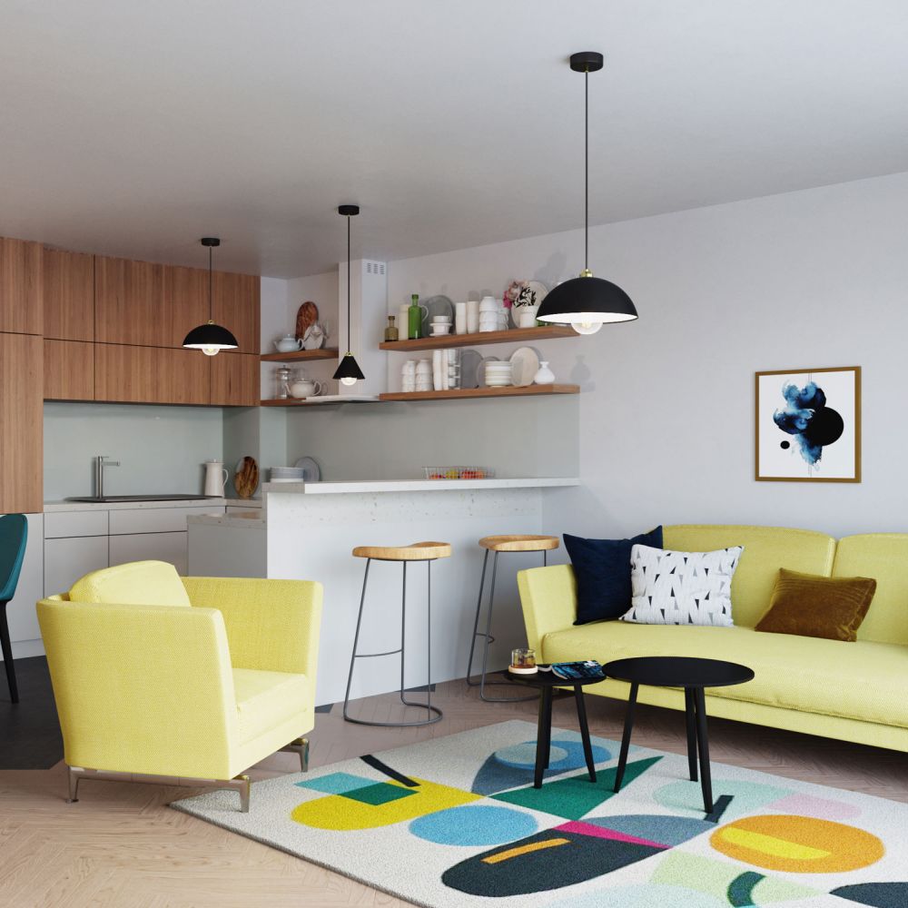 Modernes Wohnzimmer vom Innenarchitekten